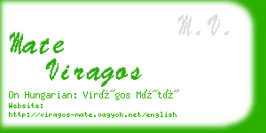 mate viragos business card